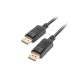 Lanberg Displayport M/M 4K fekete kábel, 1m (CA-DPDP-10CC-0010-BK)