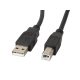 Lanberg USB 2.0 A - USB 2.0 B (apa - apa) kábel 1.8 m - Fekete FERRITE (CA-USBA-11CC-0018-BK)