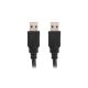 Lanberg USB-A 3.0 kábel M/M 1,8M fekete (CA-USBA-30CU-0018-BK)