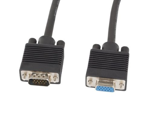 Lanberg  VGA - VGA Hosszabbító kábel 1.8m Fekete (CA-VGAC-10CC-0018-B)