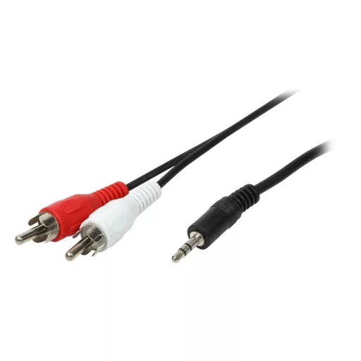 Logilink Audiokábel, 3,5 mm-es 3 tűs/M-2x RCA/M, 5 m (CA1043)