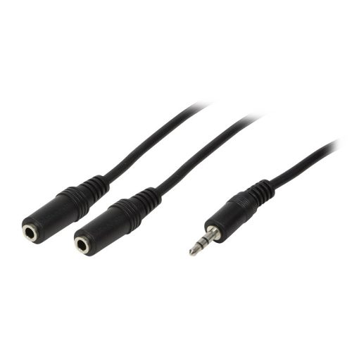 Logilink Audiokábel, 3,5 mm-es 3-Pin/M - 2x3,5 mm-es 3-Pin/F, 0,2 m