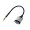 Logilink Audiokábel, 3,5 mm-es 3-Pin/M - 2x3,5 mm/F, fém, fekete/kék, 0,18 m (CA1100)