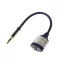 Logilink Audiokábel, 3,5 mm-es 3-Pin/M - 2x3,5 mm/F, fém, fekete/kék, 0,18 m (CA1100)