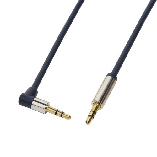 Logilink audió kábel 3.5 mm Sztereó M/M 90' elfordított, 0,75 m, kék