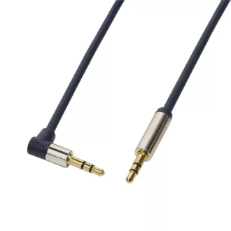   Logilink audió kábel 3.5 mm Sztereó M/M 90' elfordított, 1,5 m, kék (CA11150)