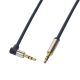 Logilink audió kábel 3.5 mm Sztereó M/M 90' elfordított, 3 m, kék (CA11300)