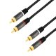 Logilink Audiokábel, 2x RCA/M - 2x RCA/M, fém, 2 m