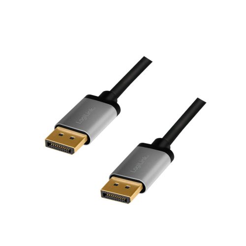Logilink DisplayPort kábel, DP/M-DP/M, 4K/60 Hz, alu, fekete/szürke, 1 m (CDA0100)