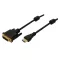 Logilink HDMI-kábel, A/M-DVI/M, 1080p, 2x ferrit, 5 m (CH0015)