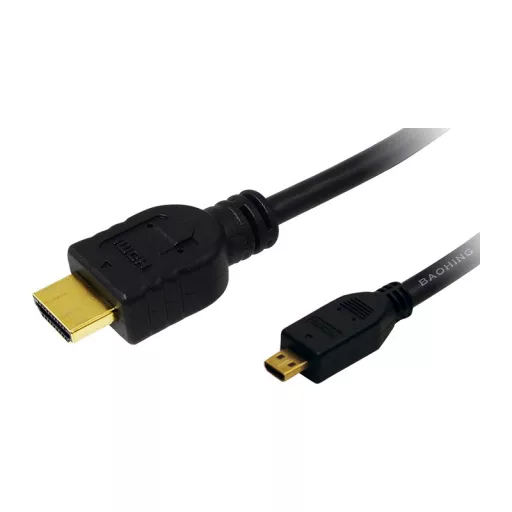LogiLink HDMI kábel, Micro-D/M   A/M, 4K/30 Hz, fekete, 1 m (CH0030)