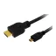 LogiLink HDMI kábel, Micro-D/M   A/M, 4K/30 Hz, 2 m (CH0032)