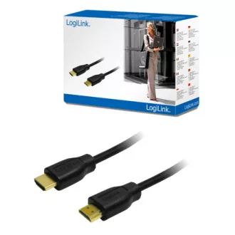 LogiLink HDMI Kábel 1.4, 2x HDMI apa, fekete, 1,5m (CH0036)