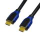 Logilink HDMI-kábel, A/M-A/M, 4K/60 Hz, fekete/kék, 2 m (CH0062)
