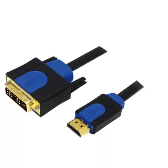  Logilink HDMI-kábel, A/M-DVI/M, 1080p, kétirányú, 2 m (CHB3102)