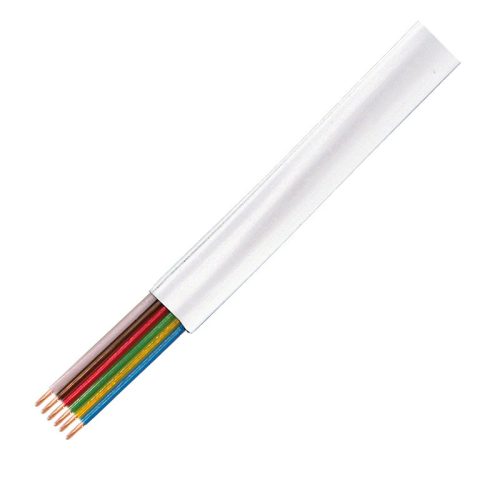 Logilink Telefon kábel, lapos, 6 eres, CCA, 6x 0,12 mm, fehér, 100 m (CM06W)