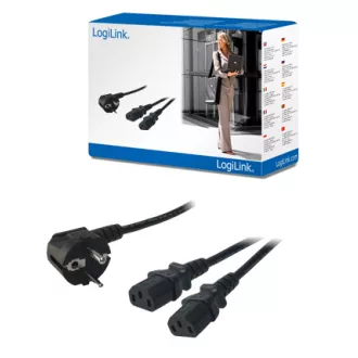 LogiLink Y-tápkábel-C13 apa - IEC13 anya (CP101)
