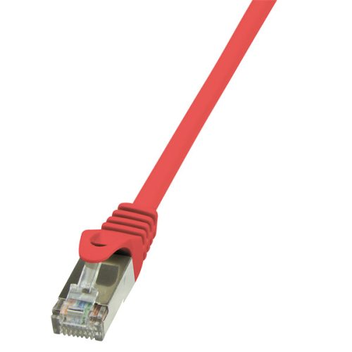 LogiLink Patch kábel Econline, Cat.5e, F/UTP, piros, 0,25 m (CP1014S)