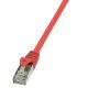 LogiLink Patch kábel Econline, Cat.5e, F/UTP, piros, 0,25 m (CP1014S)
