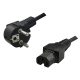 Logilink Tápkábel, CEE 7/7 (90 ) az IEC C15 szerint, fekete, 2 m (CP105)