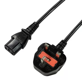 Logilink Tápkábel, BS 1363 (UK) IEC C13, 1,8 m (CP121)