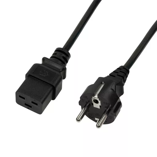 Logilink Tápkábel, CEE 7/7 (90 ) az IEC C19 szerint, fekete, 3 m (CP153)