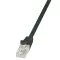 LogiLink Patch kábel Econline, Cat.6, U/UTP, fekete, 0,25 m (CP2013U)