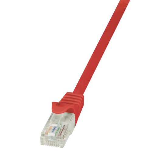 LogiLink Patch kábel Econline, Cat.6, U/UTP, piros, 0,25 m (CP2014U)