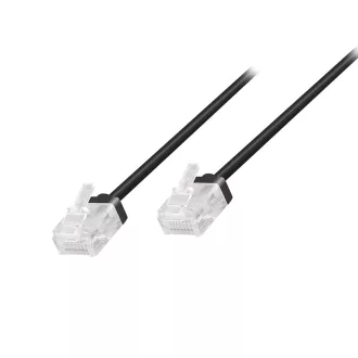   Logilink Cat.6A Slim High-Flex patch kábel fekete 0,30 m (CQ3013U)