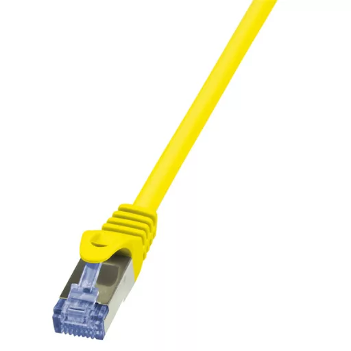 LogiLink Patch kábel PrimeLine, Cat.6A, S/FTP, sárga, 0,5 m (CQ3027S)