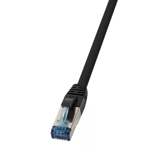 Logilink Patch kábel, PUR, Cat.6A, S/FTP, fekete, 7,5 m (CQ6085S)