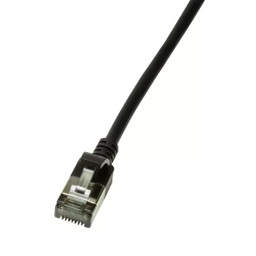 Logilink Patch kábel, Cat.6A STP TPE SlimLine fekete, 1,5 m (CQ9043S)