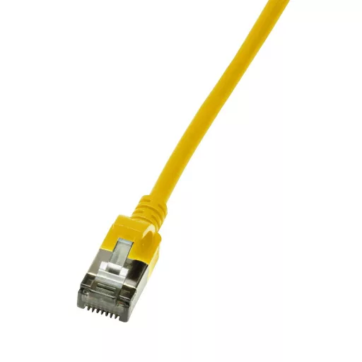 Logilink Patch kábel SlimLine, Ultraflex, Cat.6A, U/FTP, sárga, 5 m (CQ9077S)