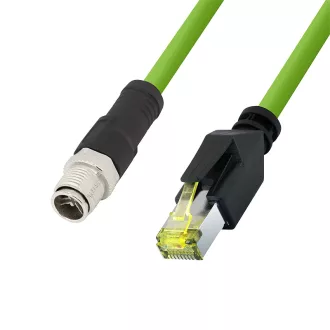  Logilink M12 CAT6A ipari patch kábel, PUR, M12 X-kódolt RJ45-re, 0,50 m (CQM025S)