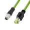 Logilink M12 CAT6A ipari patch kábel, PUR, M12 X-kódolt RJ45-re, 0,50 m (CQM025S)