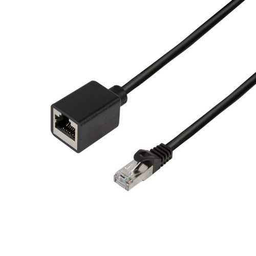 LogiLink Patch kábelhosszabbító prémium, Cat.6A, S/FTP, fekete, 2 m (CQX053S)