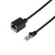 LogiLink Patch kábelhosszabbító prémium, Cat.6A, S/FTP, fekete, 2 m (CQX053S)