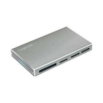   Logilink USB 3.2 Gen1, 5 az 1-ben kártyaolvasó (SD-, microSD-, MS-, CF és M2), alumínium, ezüst (CR0048)