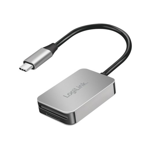 Logilink Kettős kártyaolvasó, USB-C 3.2 Gen1, SD és microSD kártyák, alumínium (CR0050)