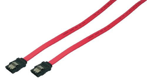 LogiLink SATA kábel, SATA/M - SATA/M, 6 Gbps, piros, 0,9 m (CS0008)
