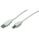 LogiLink USB 2.0 kábel, USB-A/M - USB-B/M, szürke, 2 m (CU0007)
