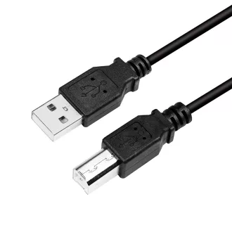   Logilink USB 2.0 kábel, USB-A/M - USB-B/M, fekete, 2 m (CU0007B)