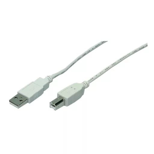 Logilink USB 2.0 kábel, USB-A/M - USB-B/M, szürke, 3 m (CU0008)
