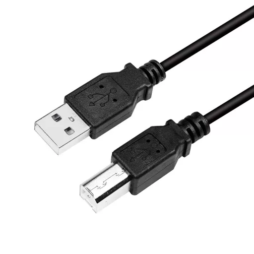 Logilink USB 2.0 kábel, USB-A/M - USB-B/M, fekete, 5 m (CU0009B)