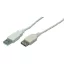 LogiLink USB 2.0 kábel, USB-A/M - USB-A/F, szürke, 2 m (CU0010)