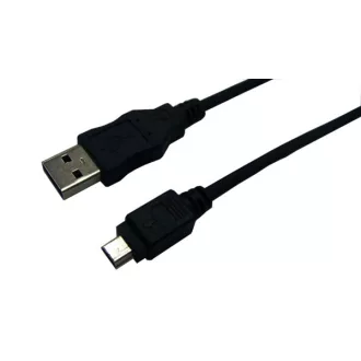   LogiLink USB 2.0 kábel, USB-A/M - Mini-USB/M, fekete, 3 m (CU0015)