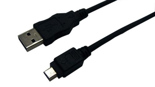 LogiLink USB 2.0 kábel, USB-A/M - Mini-USB/M, fekete, 3 m (CU0015)