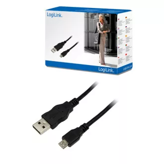   LogiLink USB 2.0 A apa -> USB Micro apa kábel 1,8 m (CU0034)