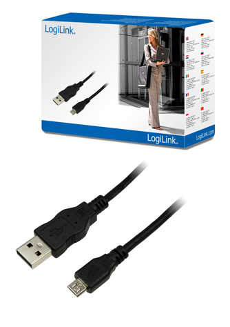 LogiLink USB 2.0 A apa -> USB Micro apa kábel 1,8 m (CU0034)