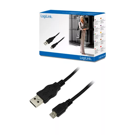 LogiLink USB 2.0 A apa -> USB Micro apa kábel 1,8 m (CU0034)